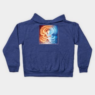 Fire and Ice (cropped, square format) Kids Hoodie